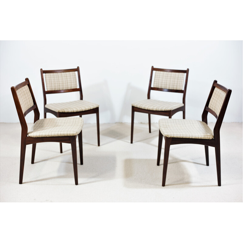 Set of 4 vintage rosewood chairs by Erling Torvits