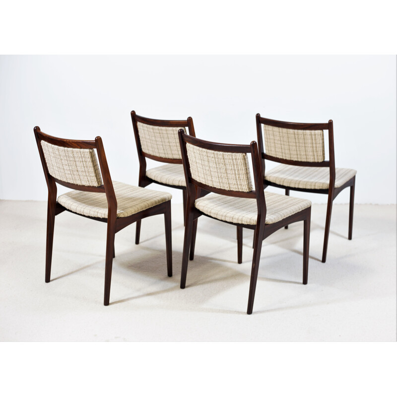 Set of 4 vintage rosewood chairs by Erling Torvits
