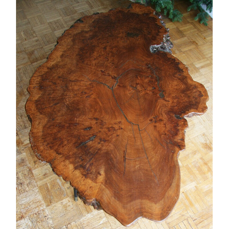 Coffee table in solid elm - 1960s