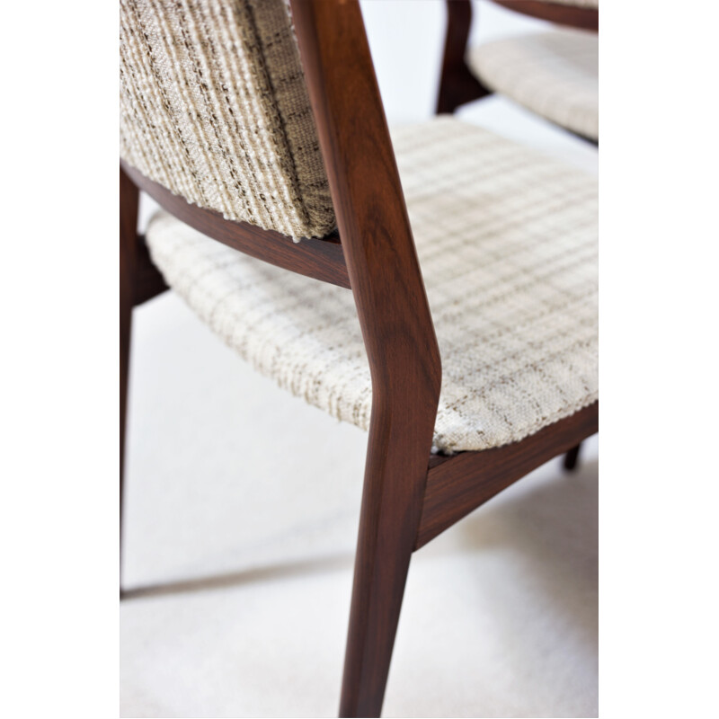 Set of 4 vintage rosewood chairs by Erling Torvits