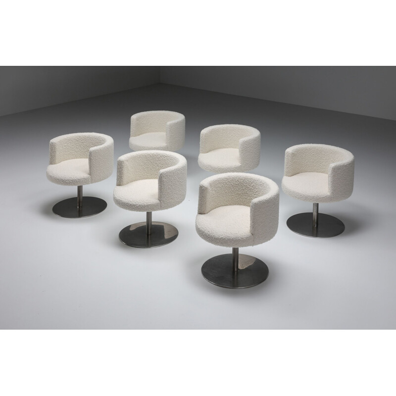 Set of 6 vintage swivel chairs by Gianni Moscatelli Money for Formanova, Italy 1960s