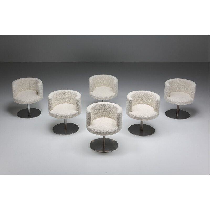 Set of 6 vintage swivel chairs by Gianni Moscatelli Money for Formanova, Italy 1960s