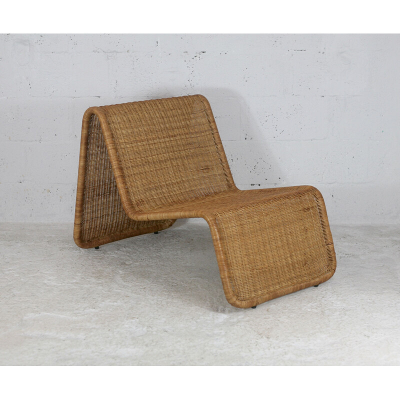 Vintage-Lounge-Sessel aus Rattan Ikea