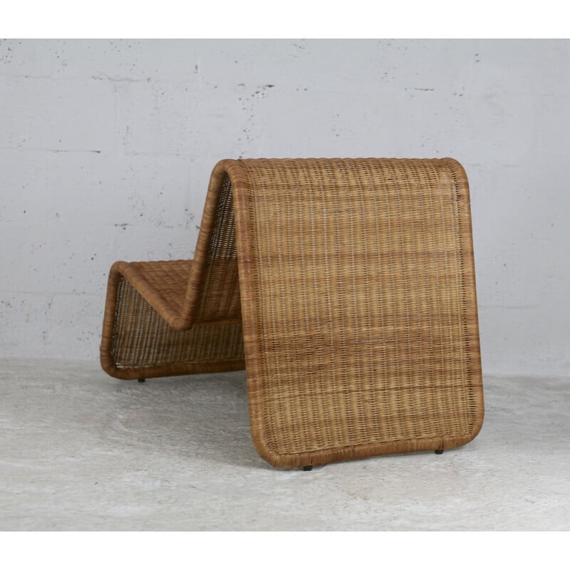 Vintage-Lounge-Sessel aus Rattan Ikea