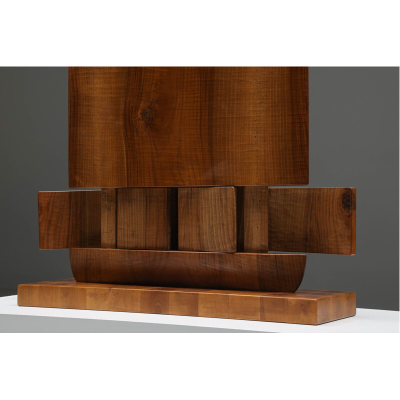 Vintage adjustable wooden sculpture by Rivadossi Giuseppe, Italy 1974