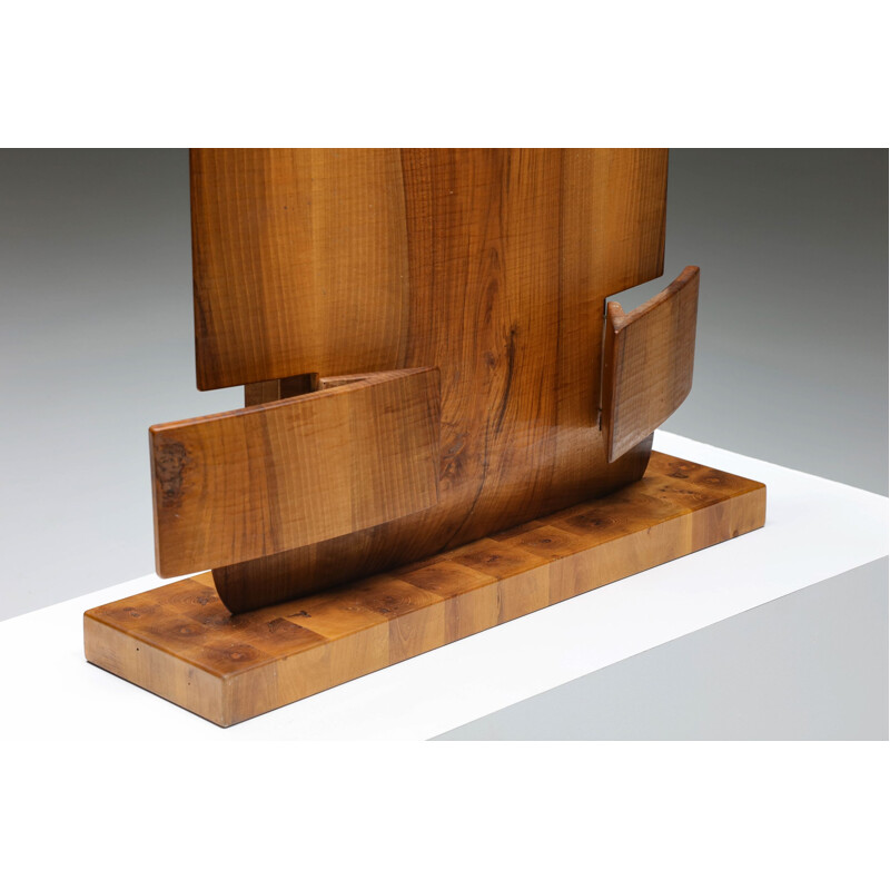 Vintage adjustable wooden sculpture by Rivadossi Giuseppe, Italy 1974