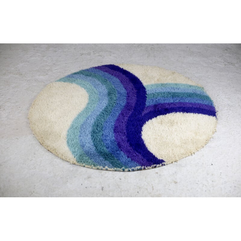 Vintage "Rainbow" wool rug for Desso, Netherlands 1970