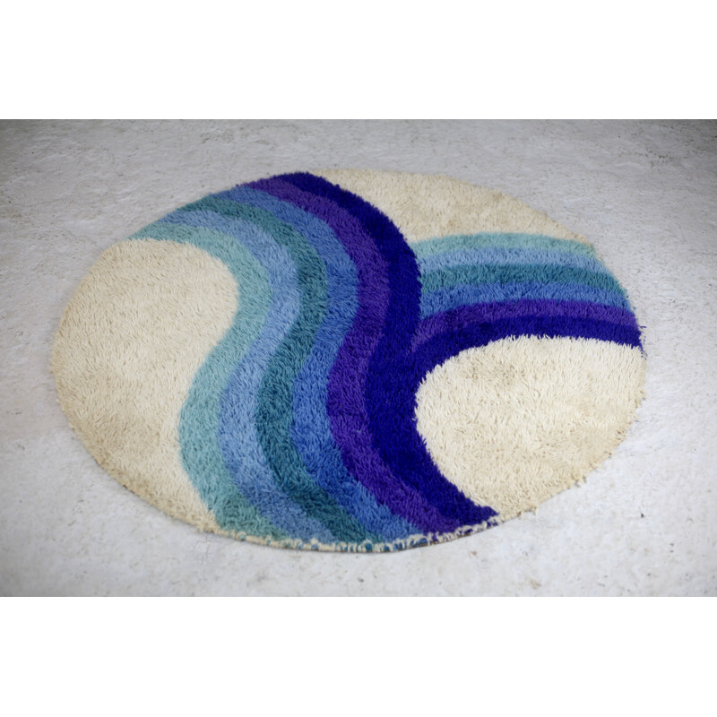 Vintage "Rainbow" wool rug for Desso, Netherlands 1970