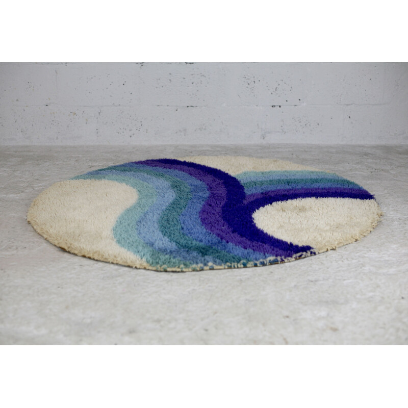 Vintage "Rainbow" wool rug for Desso, Netherlands 1970