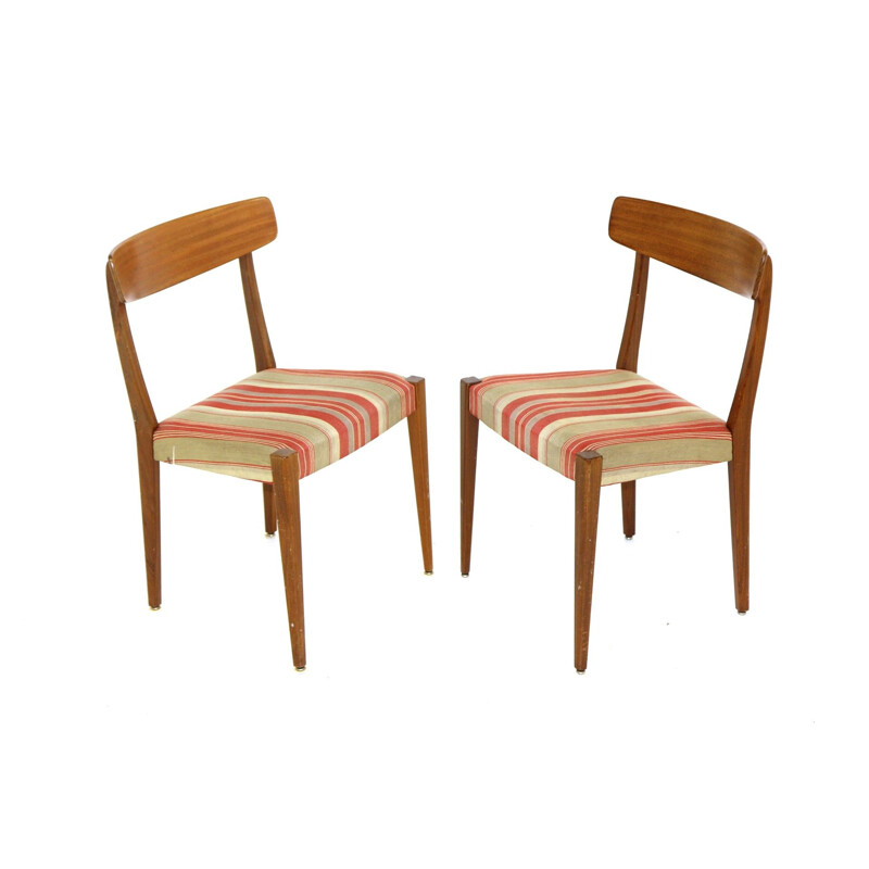 Paar vintage teakhouten stoelen van Skaraborgs Möbelindustri Tibro, Zweden 1960