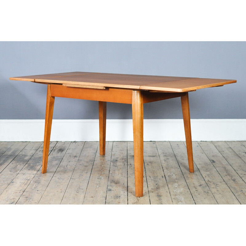 Dining table in teak with 2 extensions - 1960s