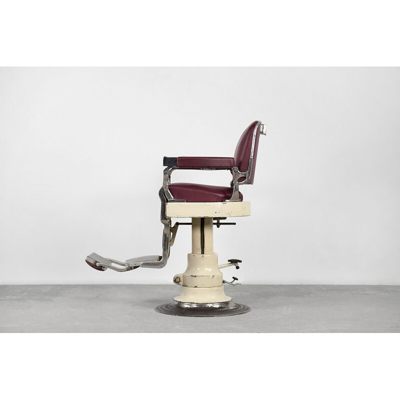 Vintage Danish barber or dentist chair by Axel Christensen, 1920s