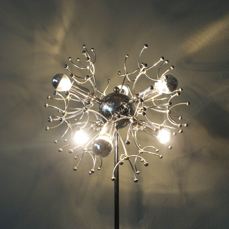 Mid-century Sputnik floor lamp by Gaetano Sciolari, 1970s
