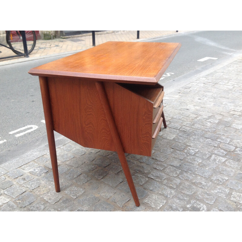 Danish desk in teak, Gunnar Nielsen TIBERGAARD - 1960s