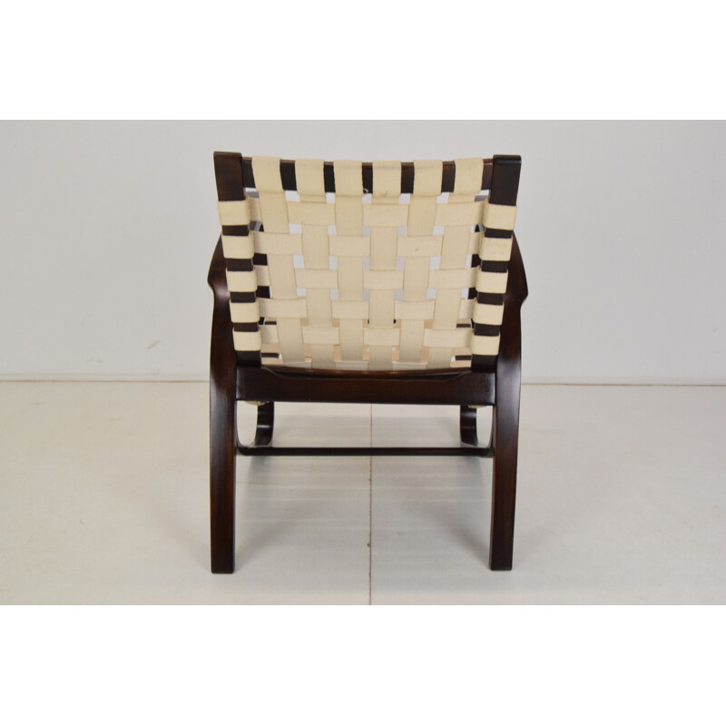 Mid-century Art deco beechwood armchair by Jan Vaněk, Czechoslovakia 1930s