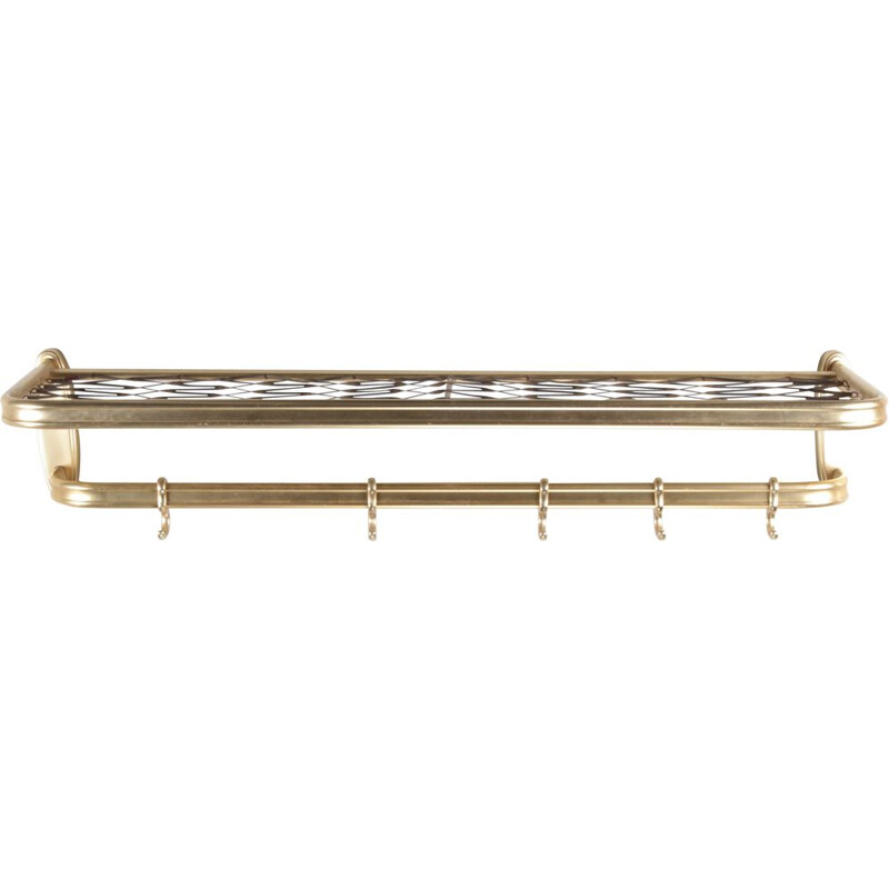 Vintage aluminum wall coat rack, Germany 1960s