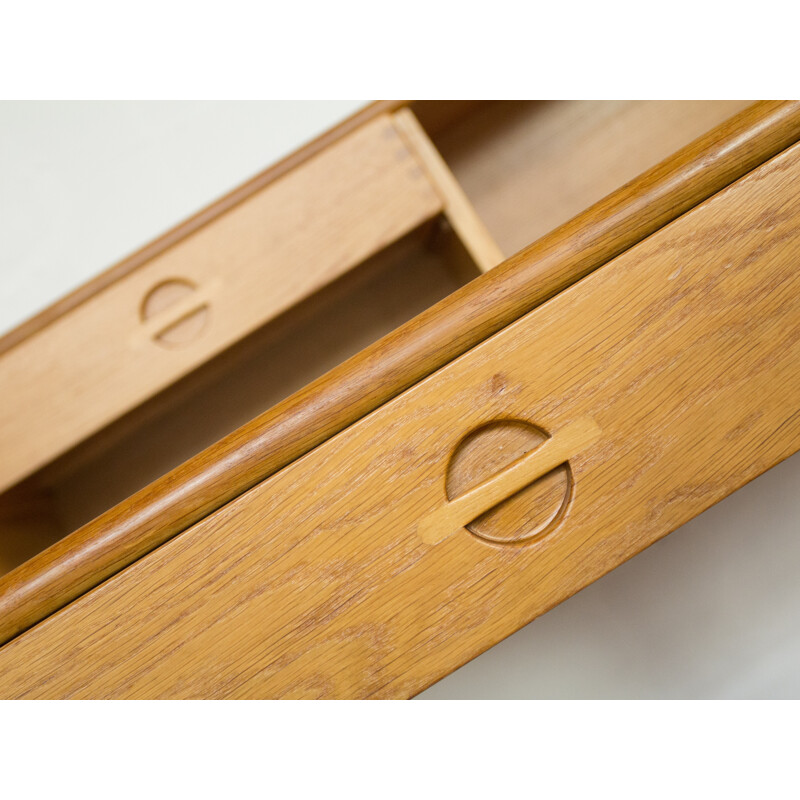 Danish desk in oak with organiser - 1960s