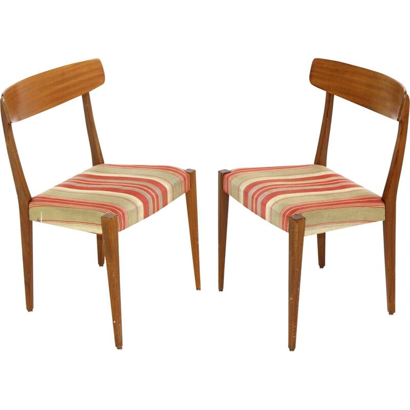 Pair of vintage teak chairs by Skaraborgs Möbelindustri Tibro, Sweden 1960