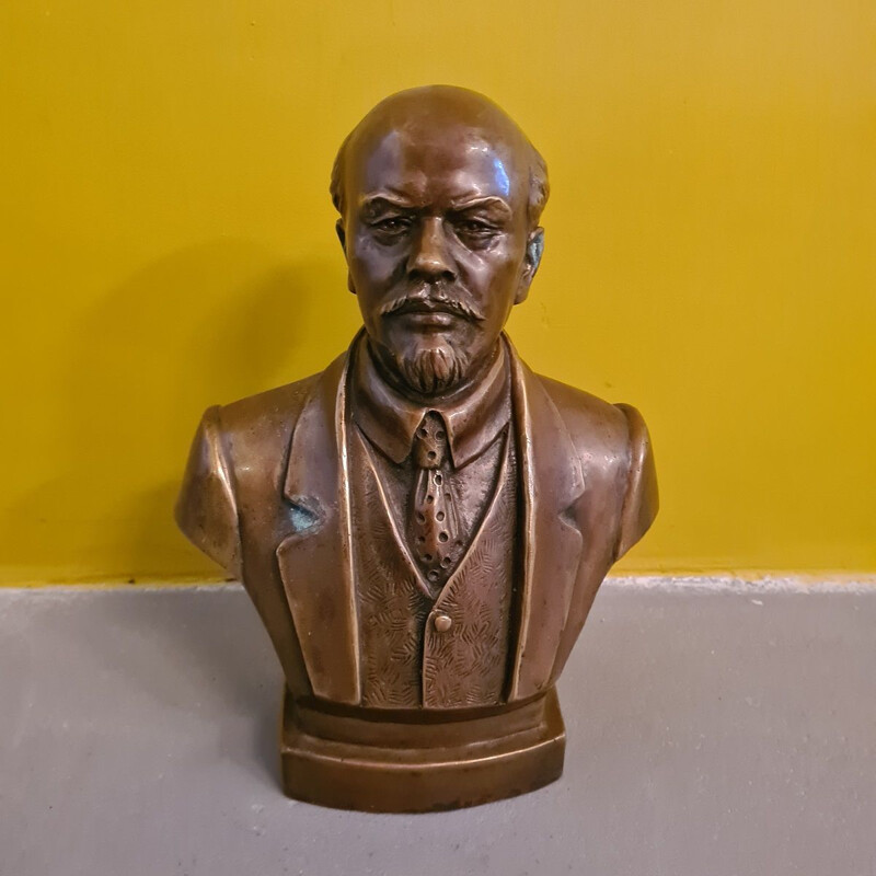 Vintage bronze bust Lenin