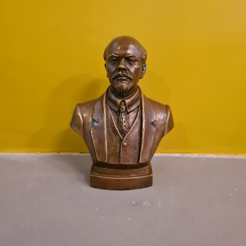 Vintage bronze bust Lenin