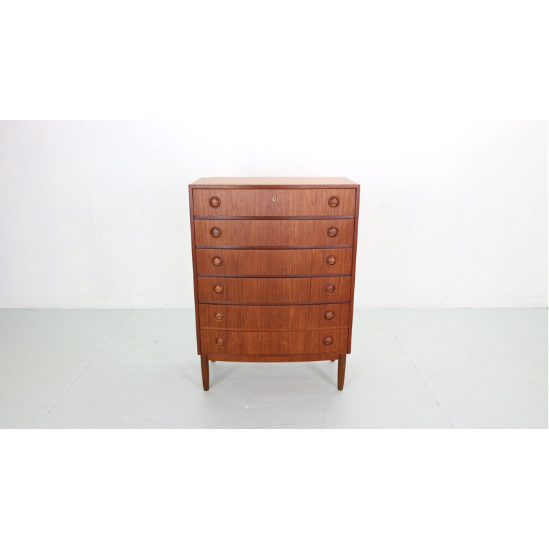 Vintage teak chest of drawers by Kai Kristiansen for Feldballes Møbelfabrik, Denmark 1960