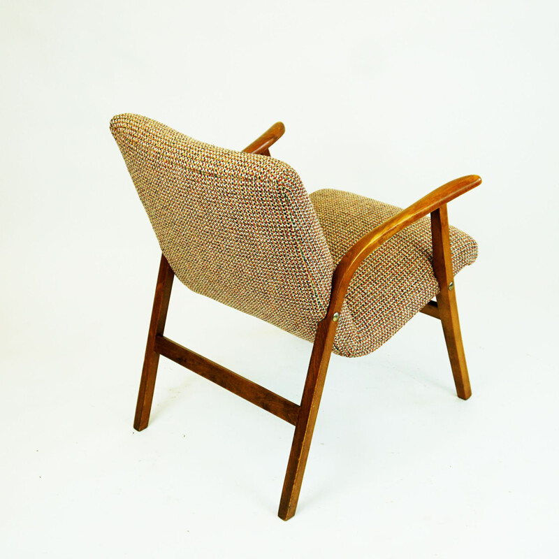 Fauteuil autrichien vintage en bois de hêtre par Roland Rainer pour Café Ritter, 1952