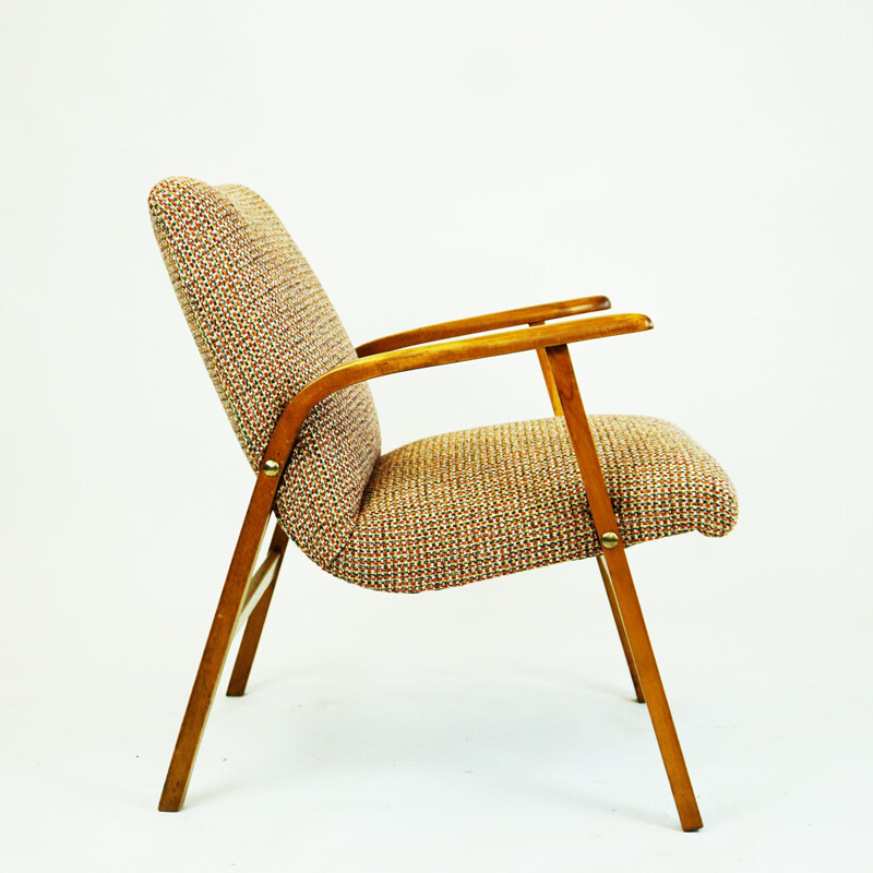 Austrian mid century beechwood armchair by Roland Rainer for Café Ritter, 1952