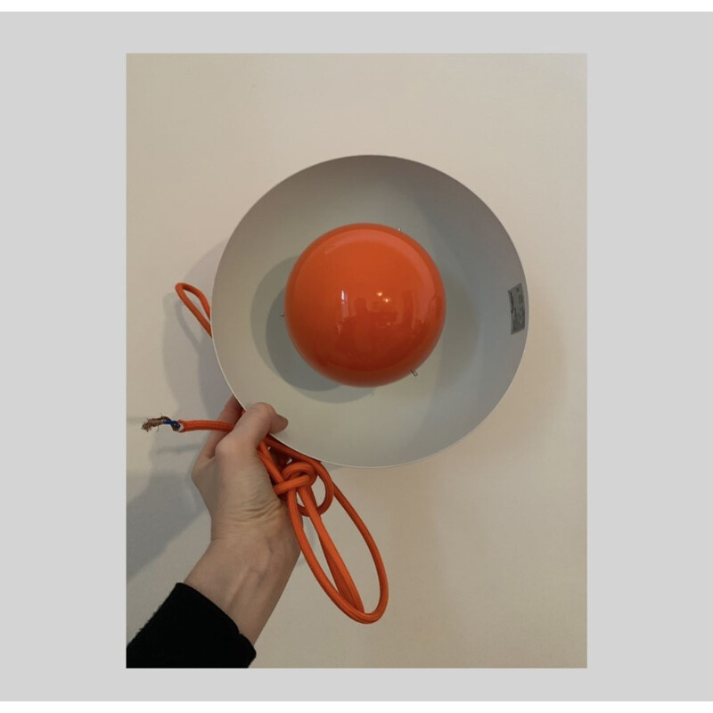 Vintage Flowerpot Vpa orange pendant lamp by Verner Panton, 1960-1970