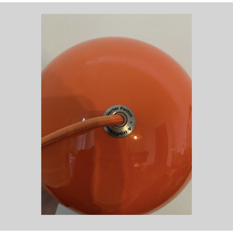 Vintage Flowerpot Vpa orange pendant lamp by Verner Panton, 1960-1970