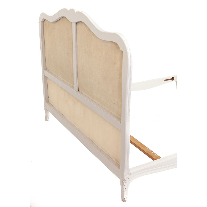 Letto vintage in legno intagliato, 1950