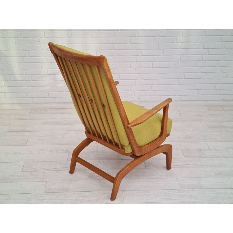 Dänischer Vintage-Sessel aus Eichenholz und Wolle, 1970
