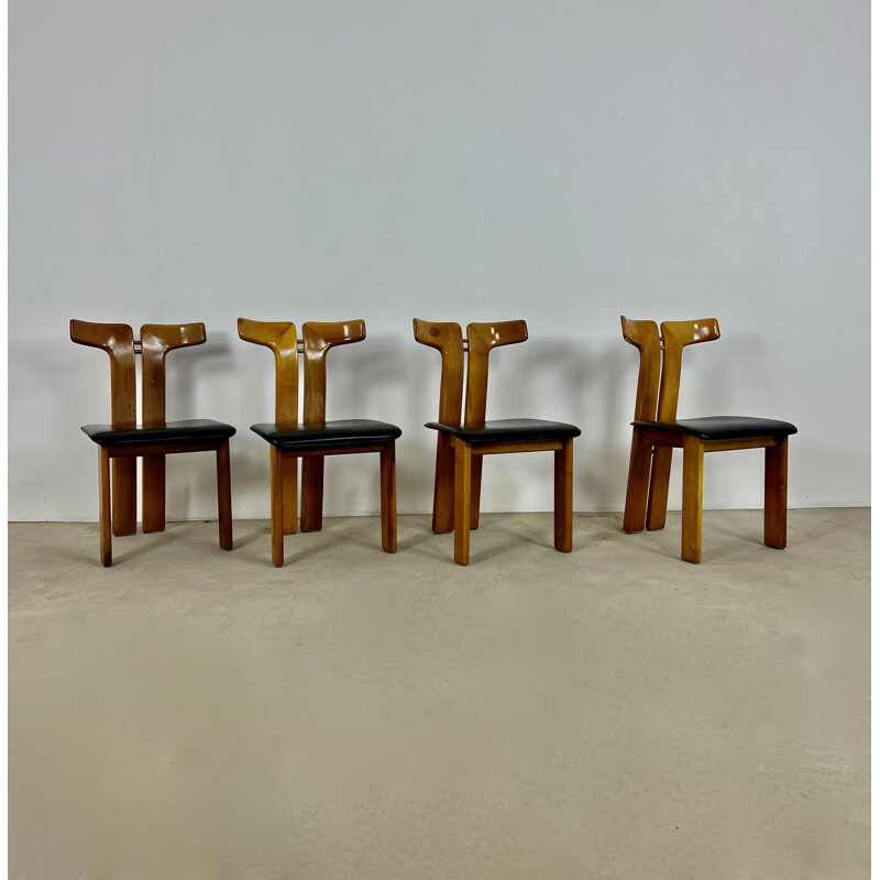 Lot de 4 chaises vintage par Pierre Cardin, Italie 1980s