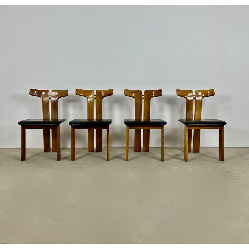 Set of 4 vintage chairs by Pierre Cardin, Italy 1980s