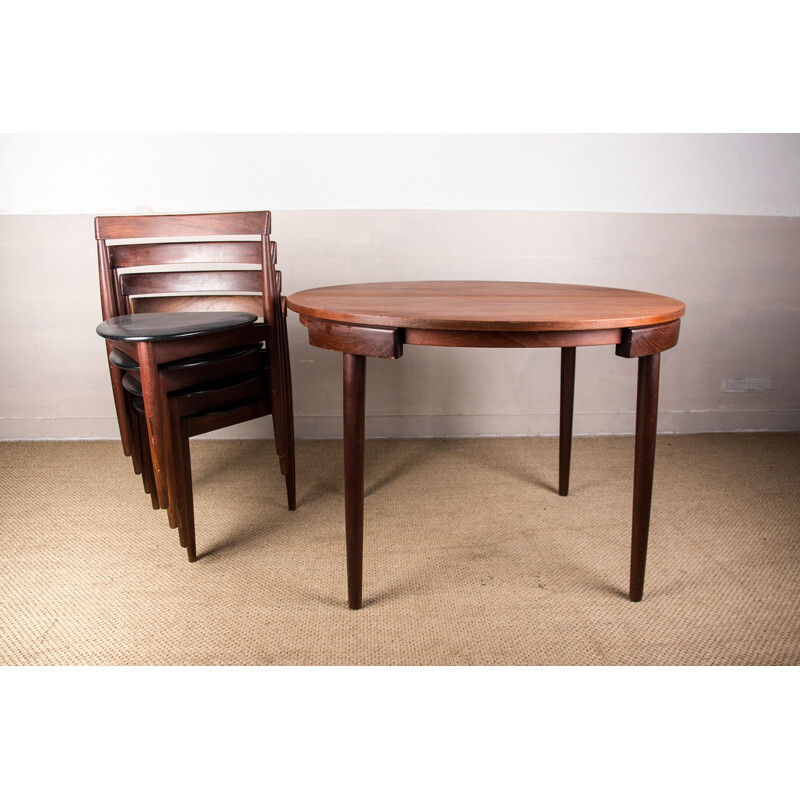 Vintage Danish teak dining set by Hans Olsen for Frem Rojle