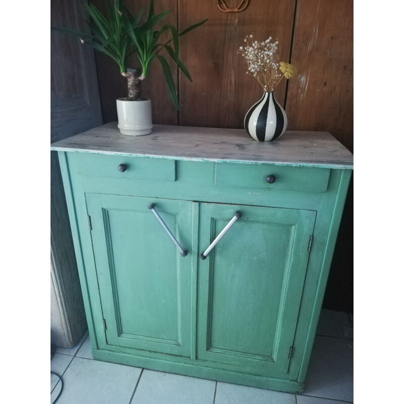 Blue vintage Parisian highboard