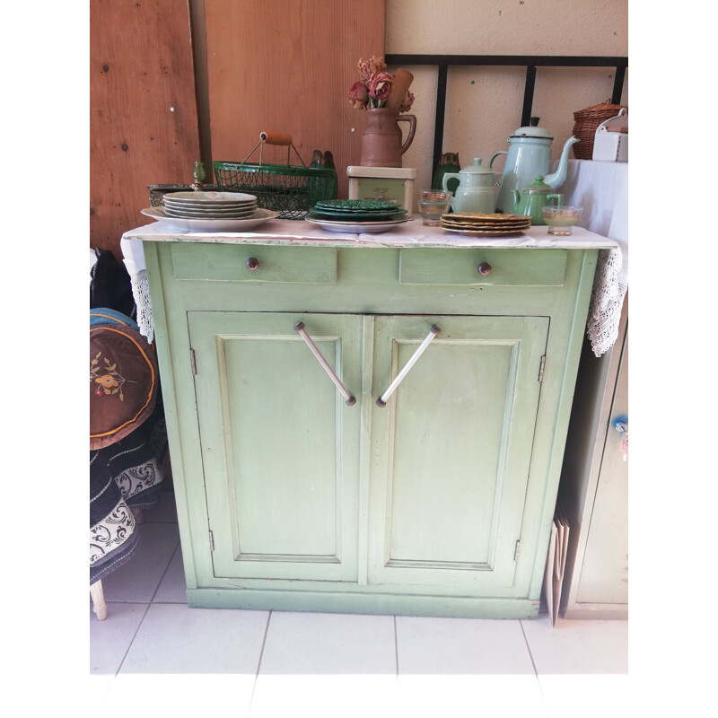 Blue vintage Parisian highboard