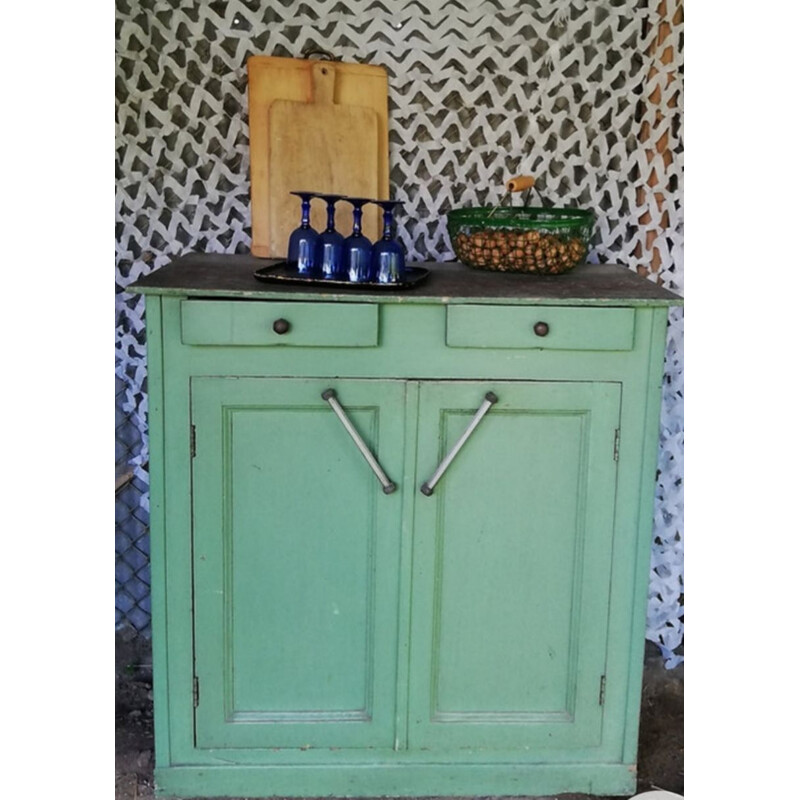 Blauw vintage Parijse dressoir