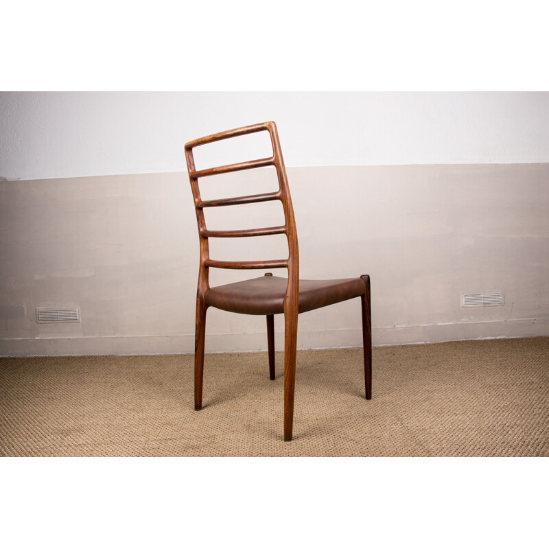 Set van 4 vintage Deense stoelen in Rio palissander van Niels Otto Moller