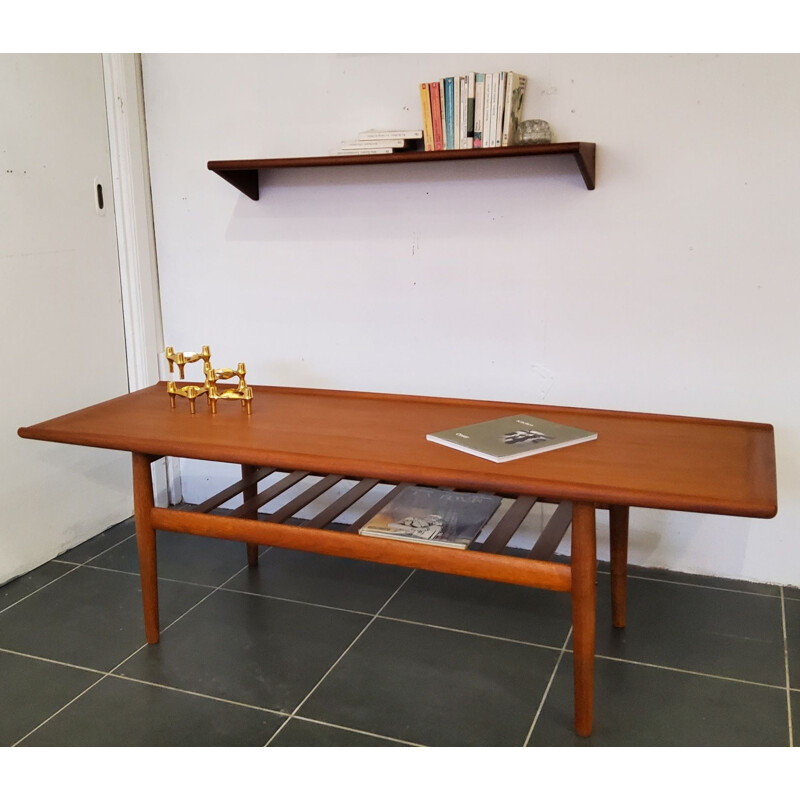 Vintage coffee table by Grete Jalk for Glostrup Mobelfabrik, Denmark 1960