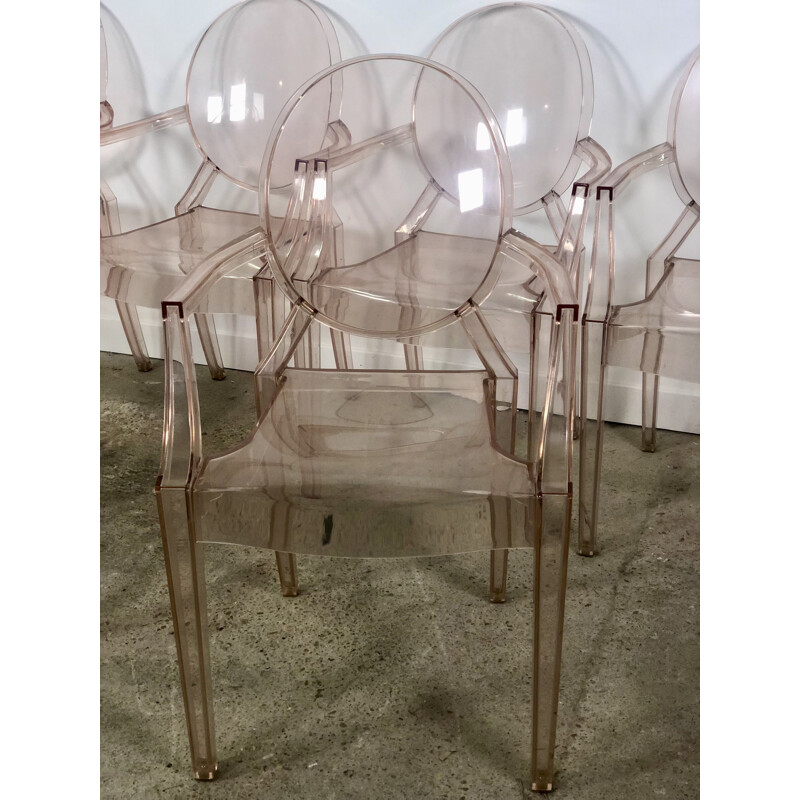 Set of 6 vintage Louis Ghost armchairs by Philippe Starck for Kartell
