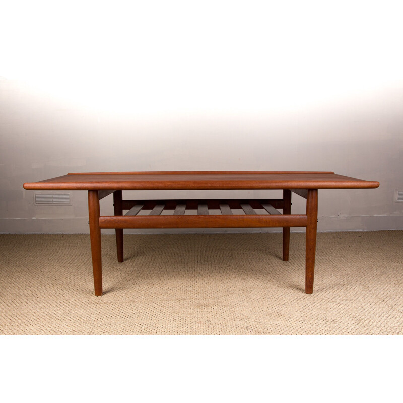 Vintage Danish teak coffee table by Grete Jalk for Glostrup Mobelfabrik, 1960