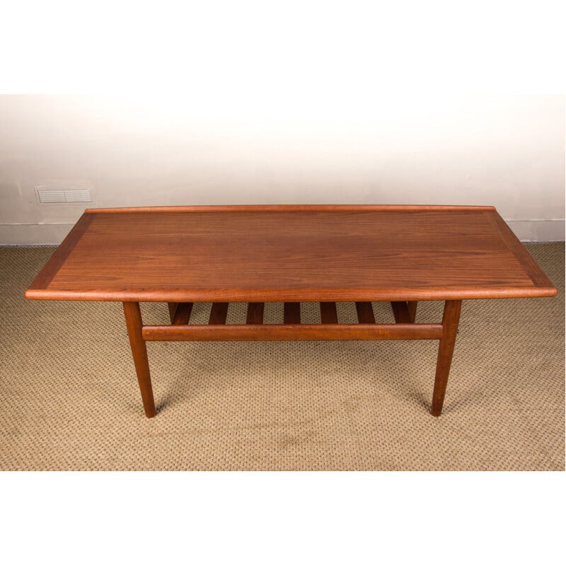 Vintage Danish teak coffee table by Grete Jalk for Glostrup Mobelfabrik, 1960