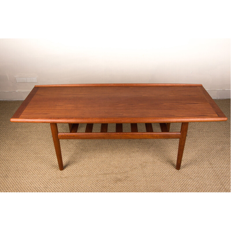 Vintage Danish teak coffee table by Grete Jalk for Glostrup Mobelfabrik, 1960