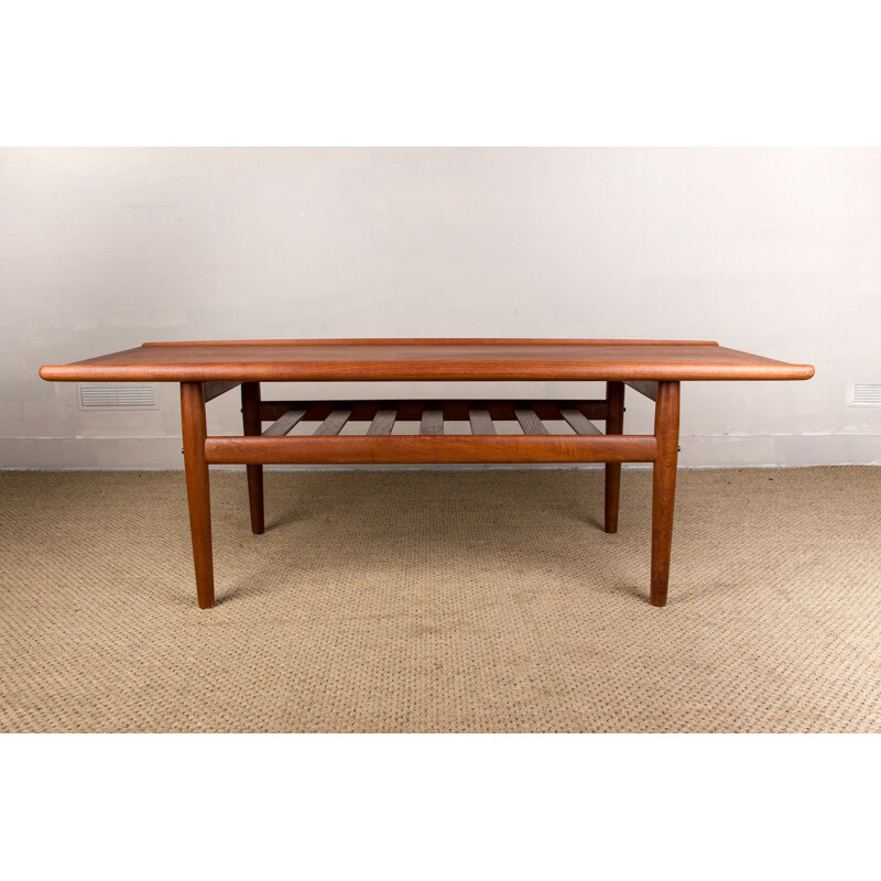 Vintage Danish teak coffee table by Grete Jalk for Glostrup Mobelfabrik, 1960