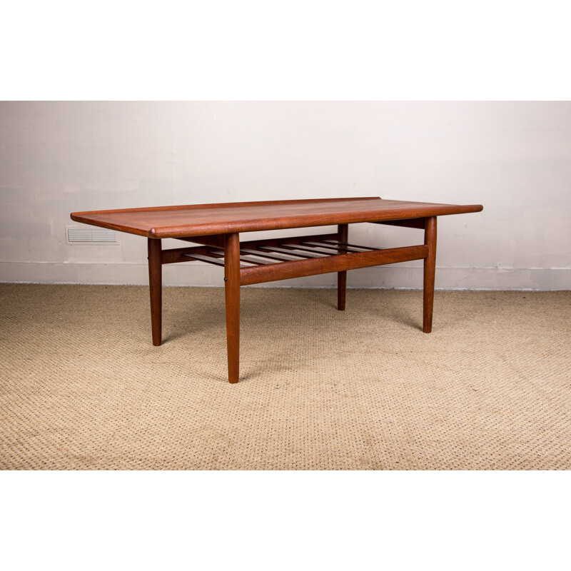 Vintage Danish teak coffee table by Grete Jalk for Glostrup Mobelfabrik, 1960