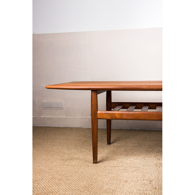 Table basse vintage en teck par Grete Jalk pour Glostrup Mobelfabrik, Danemark 1960