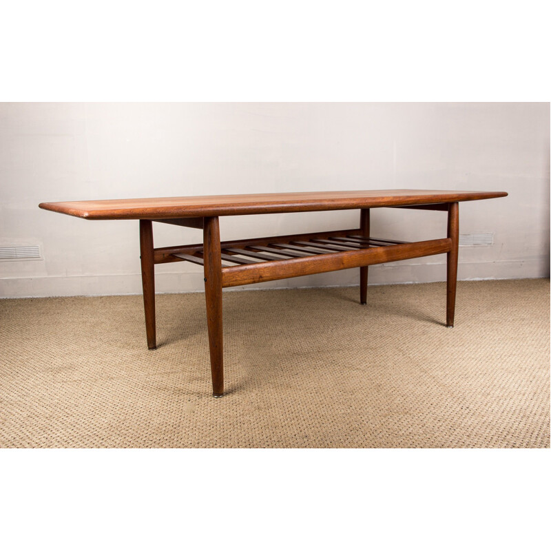 Vintage teak coffee table by Grete Jalk for Glostrup Mobelfabrik, Denmark 1960