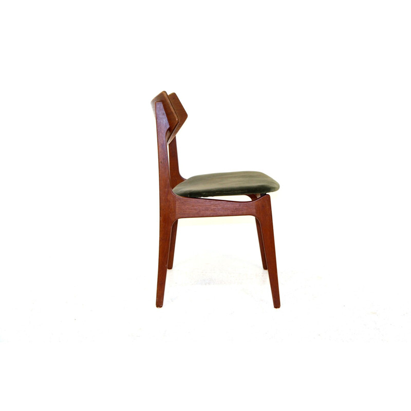 Conjunto de 4 cadeiras de teca vintage de Erik Buch, Dinamarca 1960