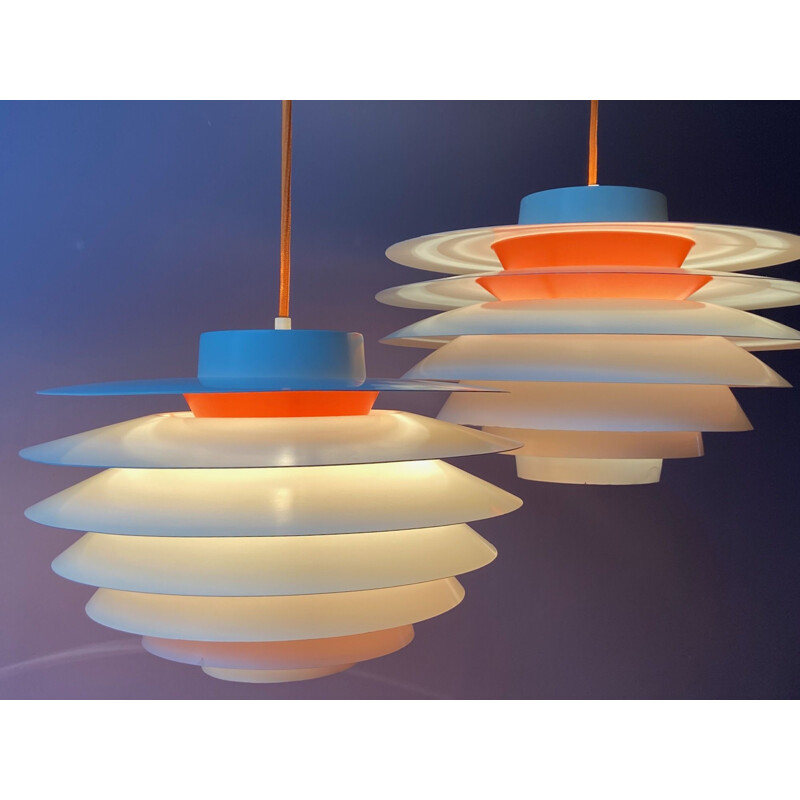 Vintage multicolored pendant lamp by Sven Middelboe for Nordisk Solar, Denmark