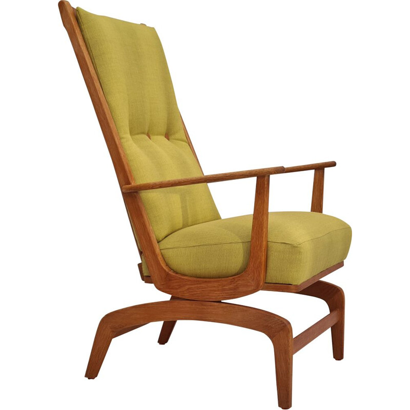 Dänischer Vintage-Sessel aus Eichenholz und Wolle, 1970